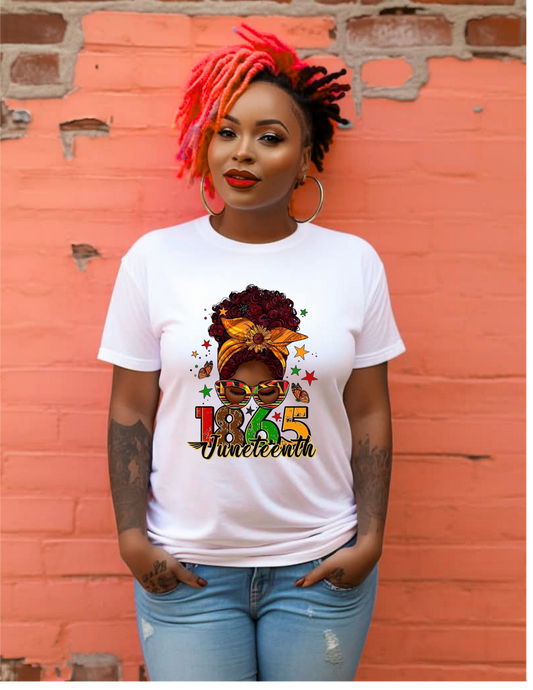 1865 Juneteenth Messy Bun Graphic Tee