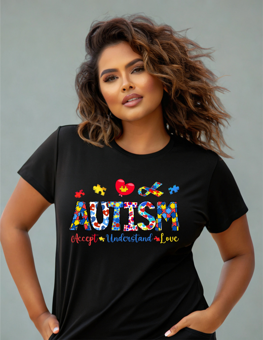 "Autism Awareness Shirt | Accept Understand Love Tee | Premium Unisex Graphic Tee for Advocates & Families"